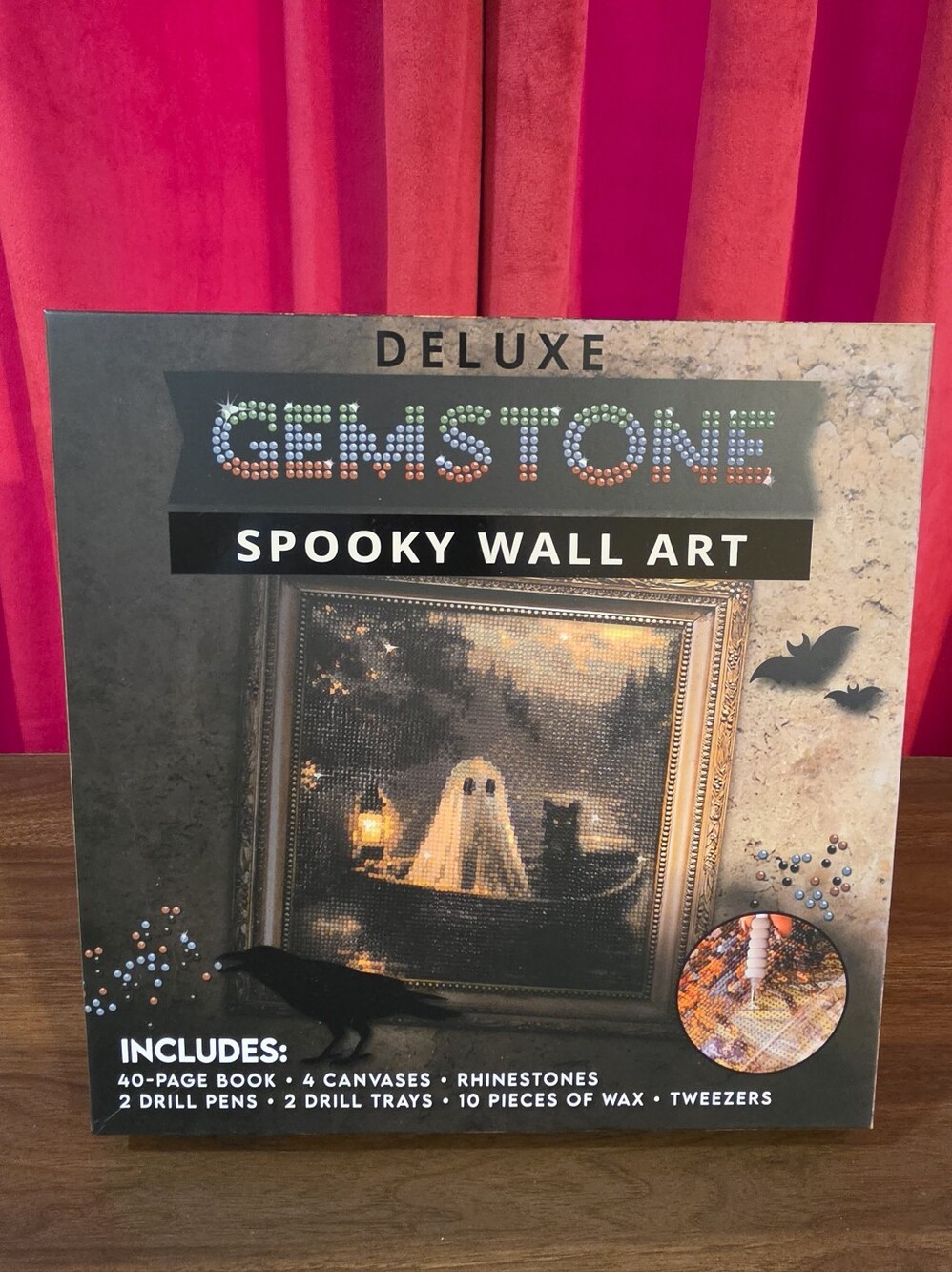 Ghost Gem Art Kit Gemstone Spooky Wall Art Ghost Black Cat Halloween GemArt Kit